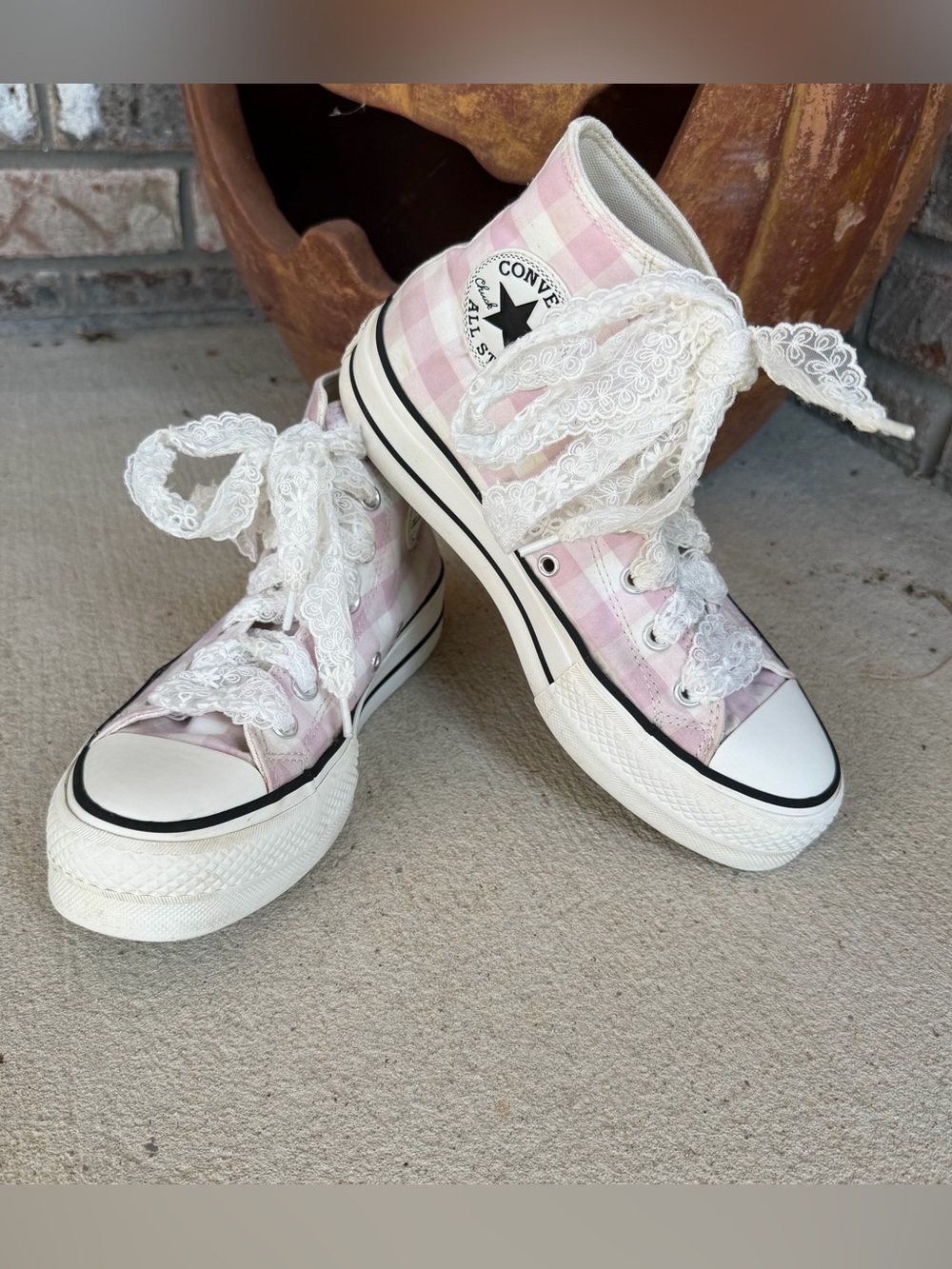🍒💣 Gingham platform high top
Converse